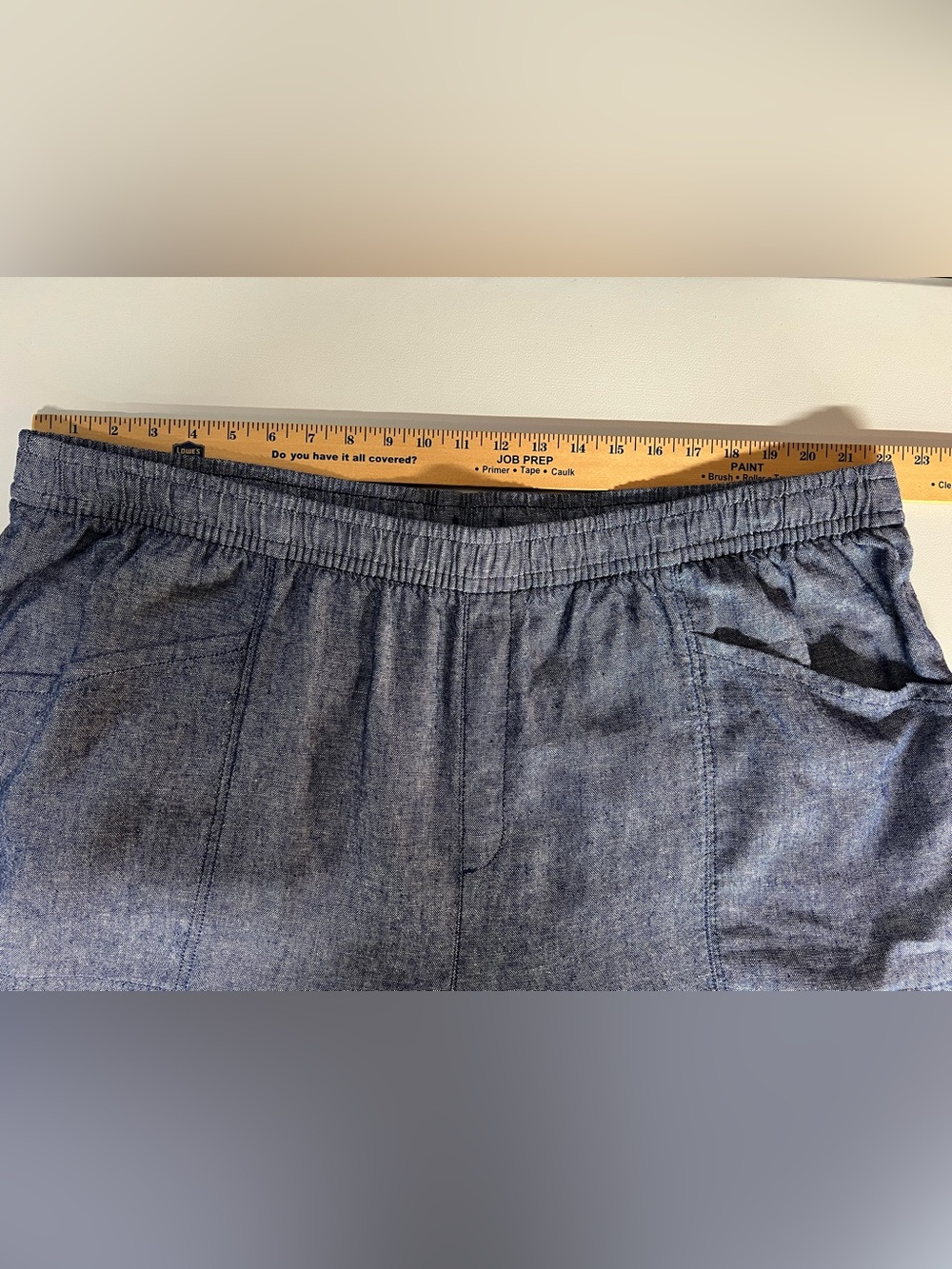 Old Navy High Rise Linen Crop Pants Chambray Women’s 3X - Picture 7 of 10